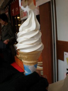 Miso-flavor Soft-served Ice Cream